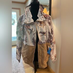 Women’s Columbia Lightweight Floral Print Hooded Jacket, XL, NWT